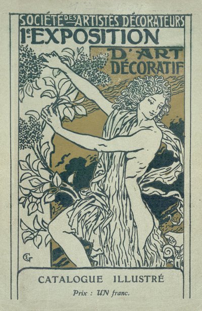 Copertina del catalogo per la 1ª Esposizione di Arte Decorativa a Parigi, gennaio 1901 da Eugene Grasset